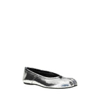 Silver Calf Leather Bos Taurus Ballet Flats