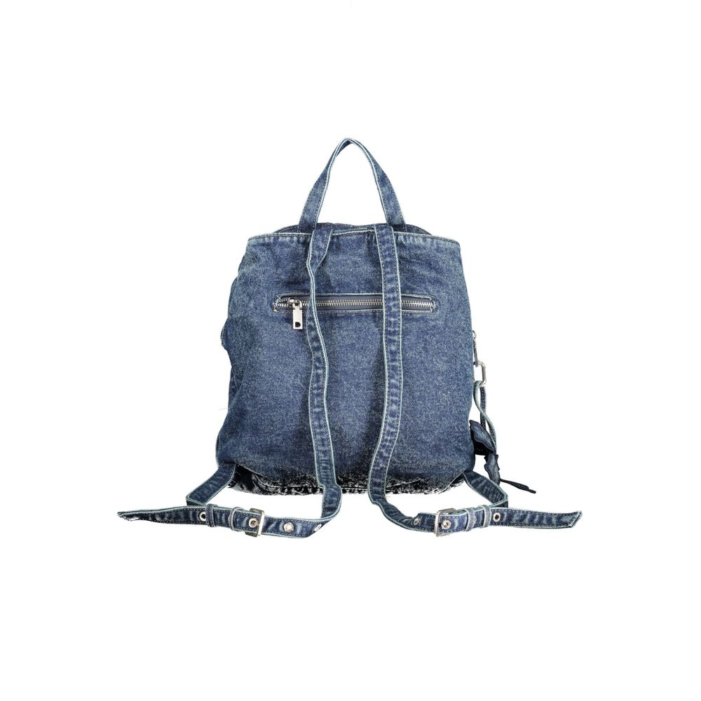 Blue Cotton Women Backpack