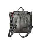 Black Polyurethane Women's Mini Backpack