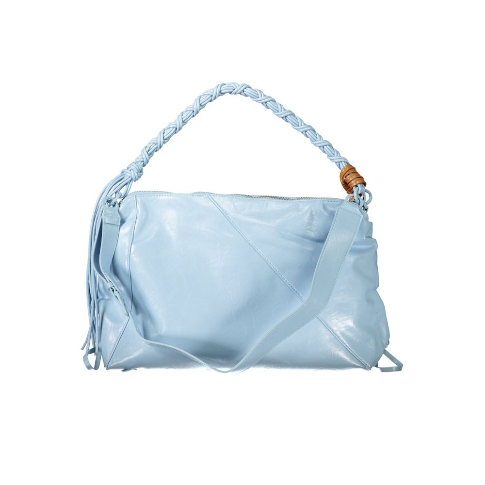 Azzurro Polyurethane Woman Handbag