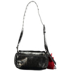 Black Polyurethane Women Handbag
