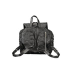 Black Polyurethane Women Backpack