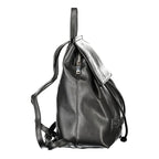 Black Polyurethane Women's Backpack