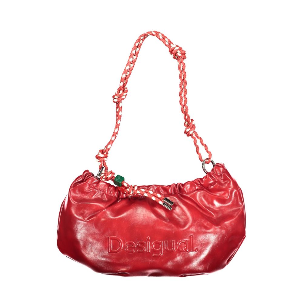 Rosso Polyurethane Women Handbag