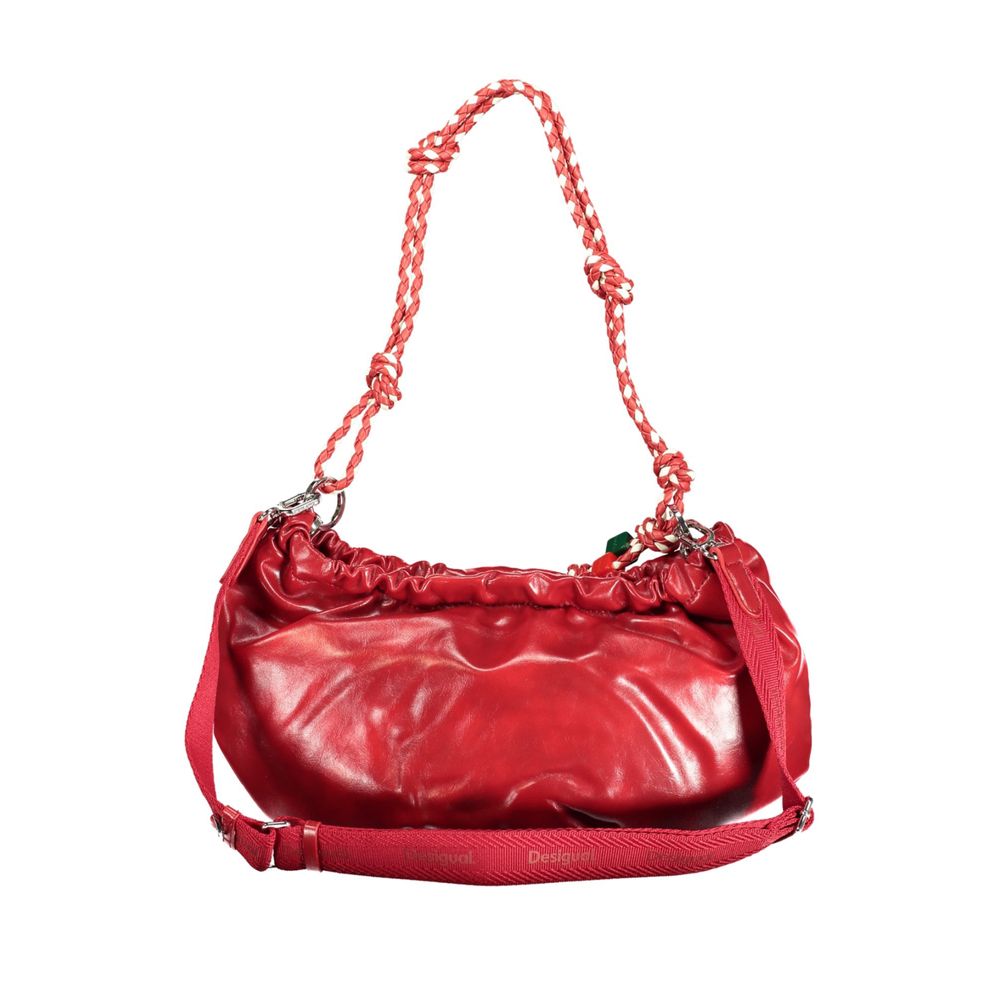 Rosso Polyurethane Women Handbag