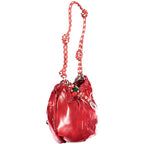 Rosso Polyurethane Women Handbag