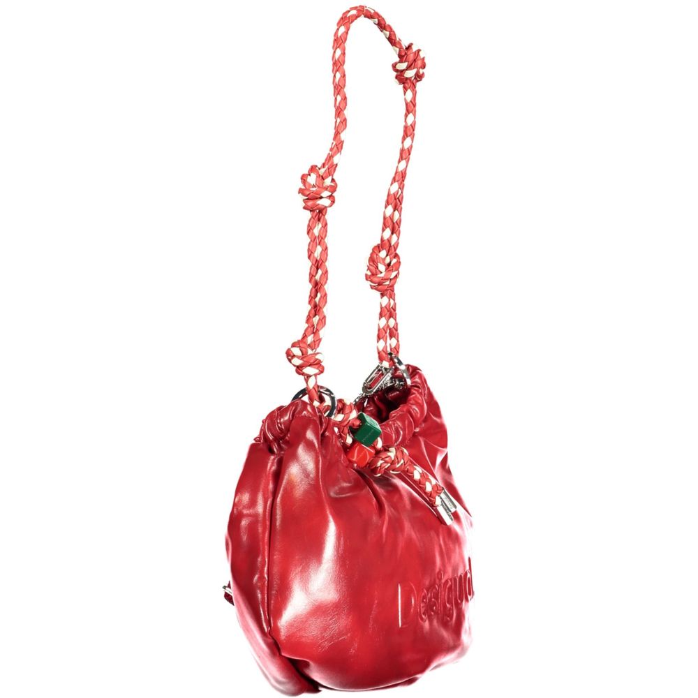 Rosso Polyurethane Women Handbag