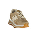 Beige Polyester Athletic Sneakers