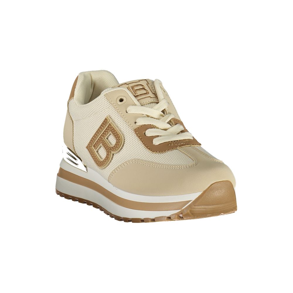 Beige Polyurethane Women Sneaker