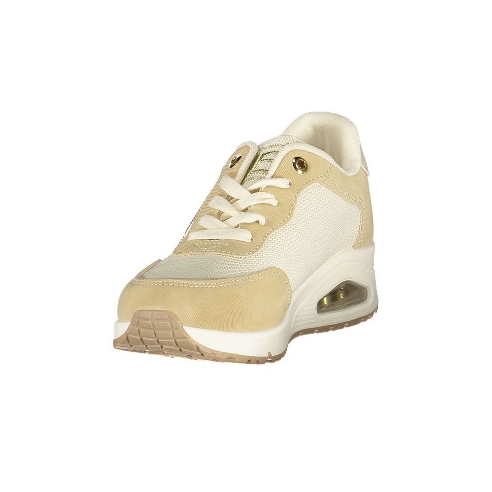 Beige Polyurethane Women Sneaker