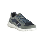 Blue Polyester Men Sneaker