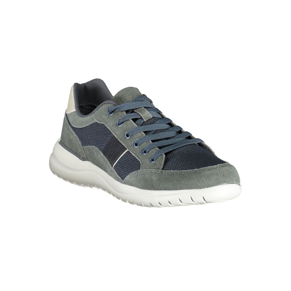 Blue Polyester Men Sneaker