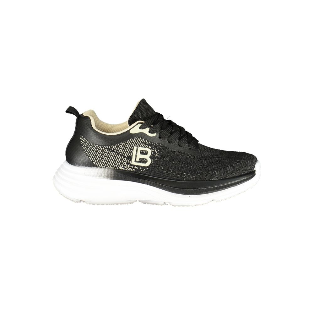 Black Polyester Women Sneaker