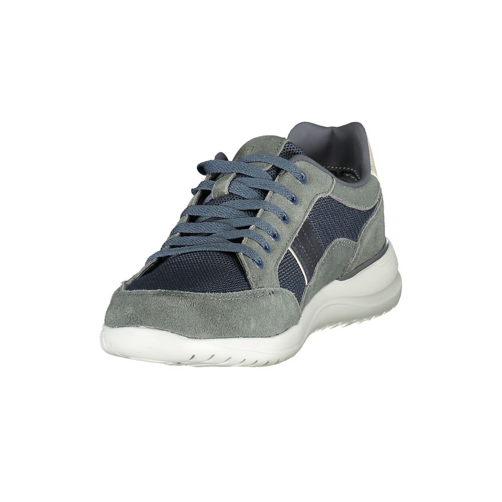 Blue Polyester Men Sneaker