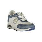 Blue Polyester Athletic Sneakers