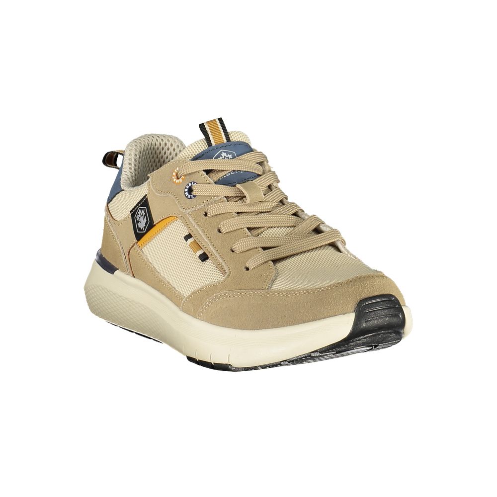Beige Polyester Men Sneaker