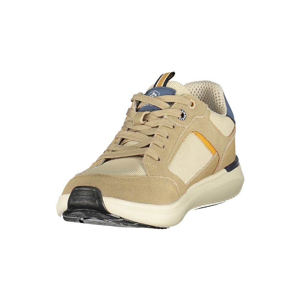 Beige Polyester Men Sneaker