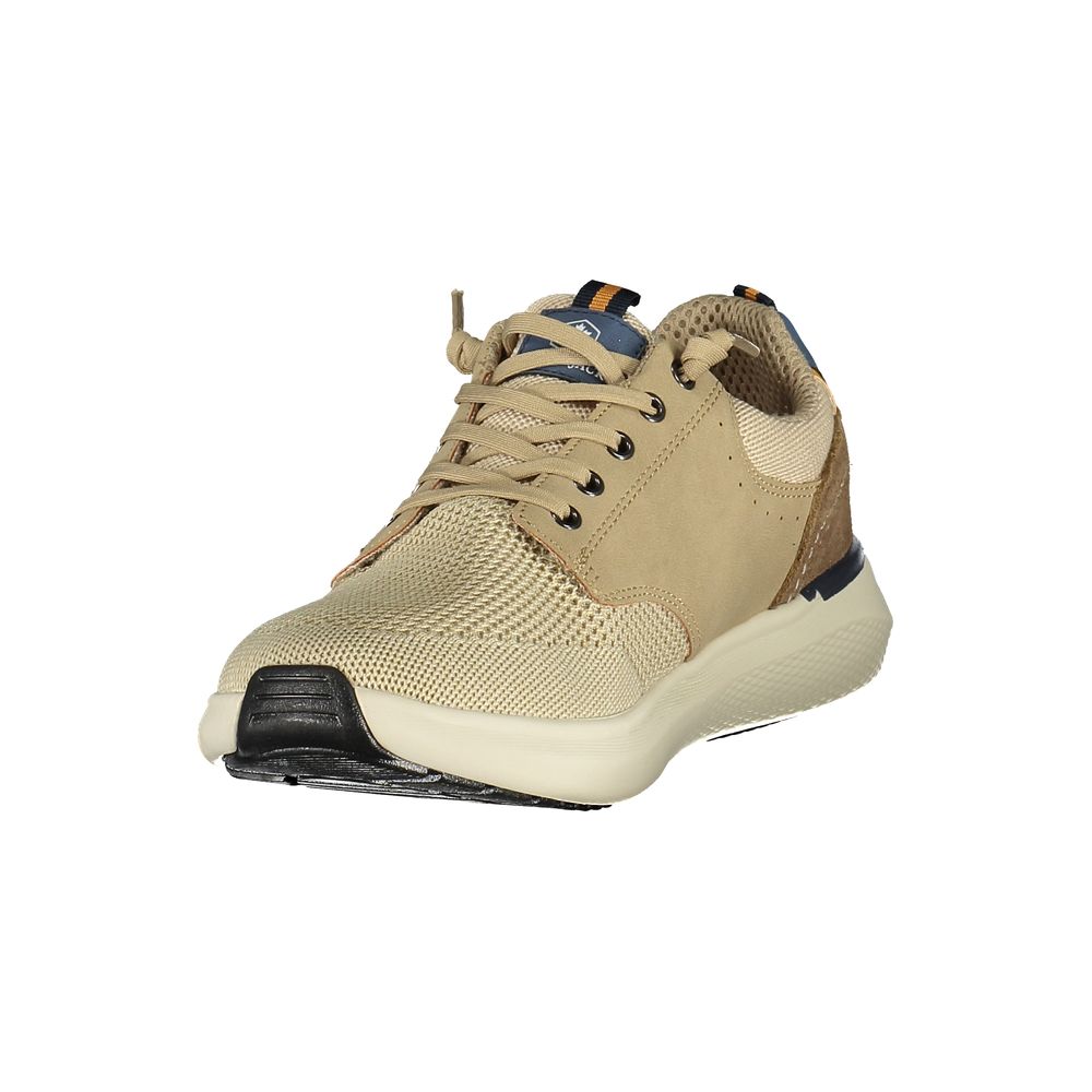 Beige Polyurethane Men Sneaker