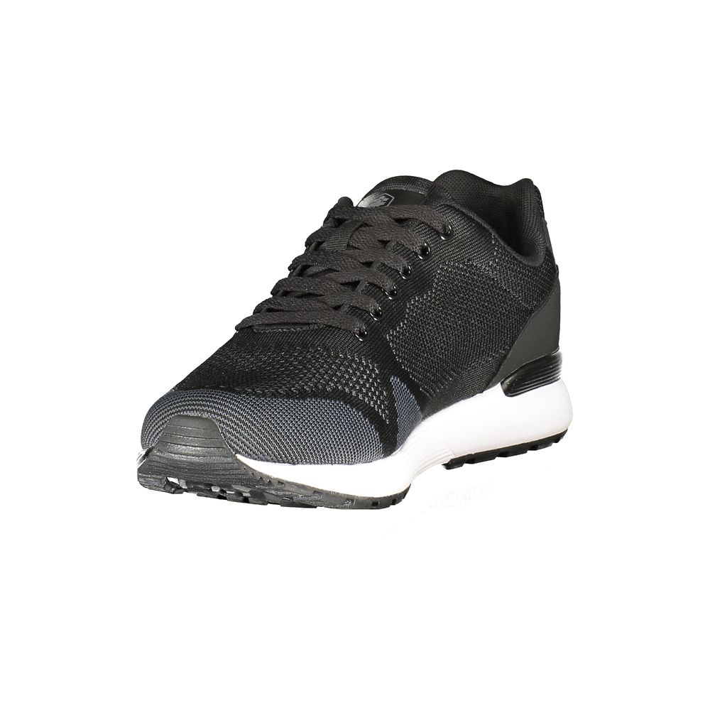 Black Polyester Men Sneaker