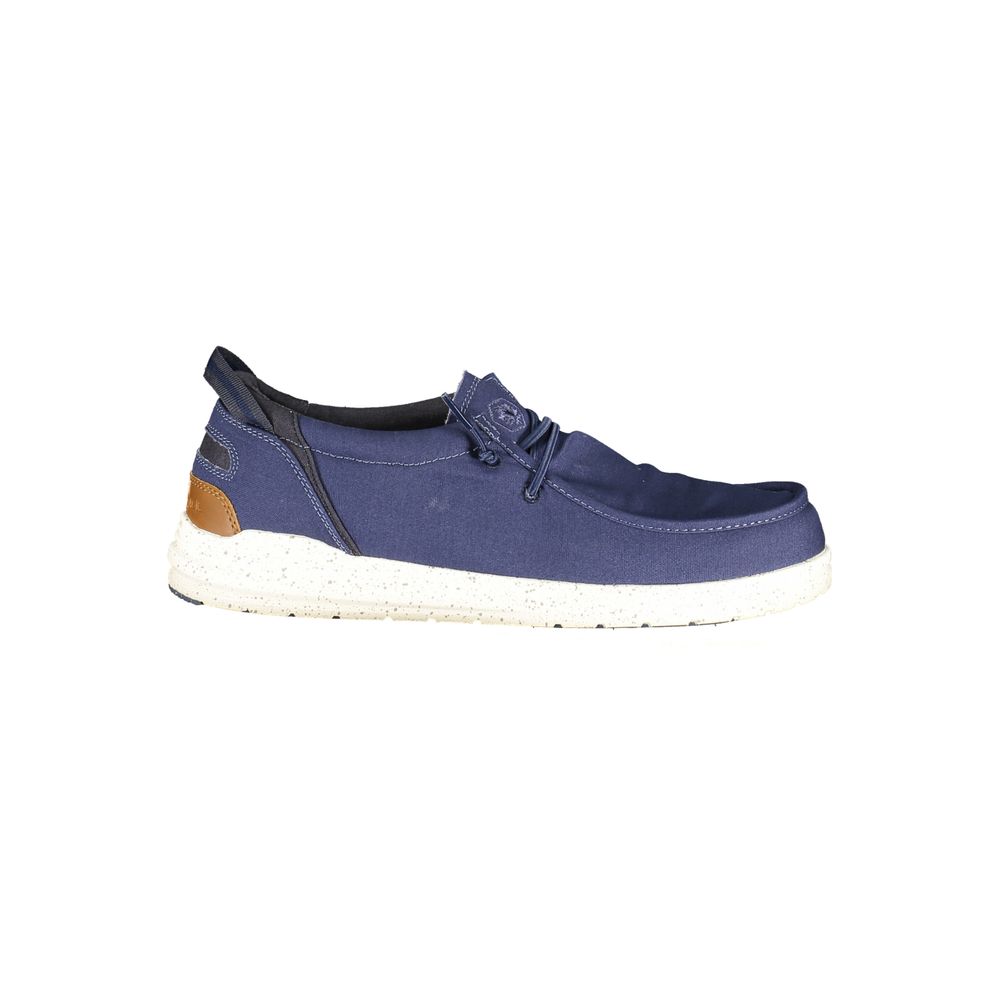 Blue Polyester Men Classic Shoe