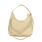 Beige Leather Women Handbag