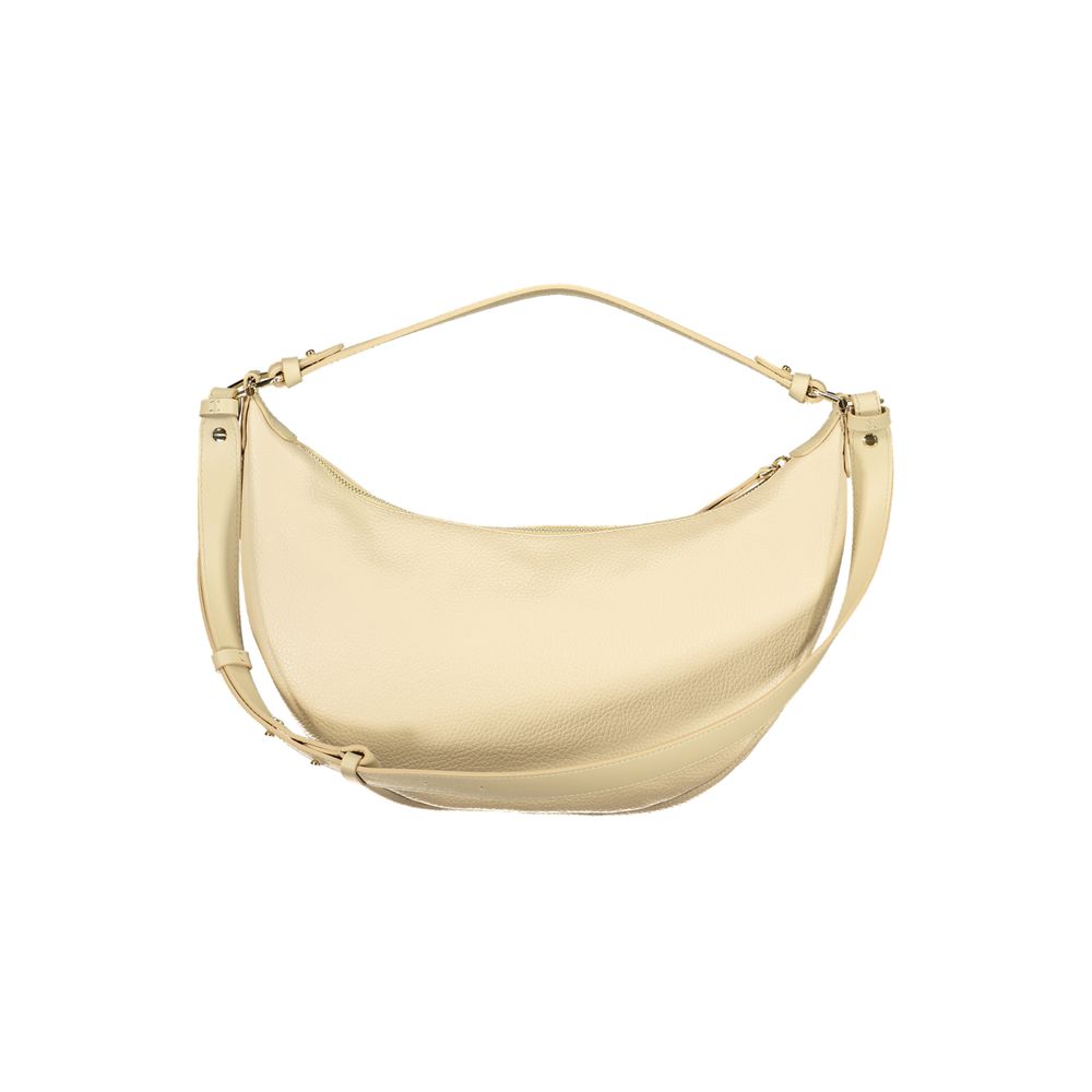 Beige Leather Women Handbag