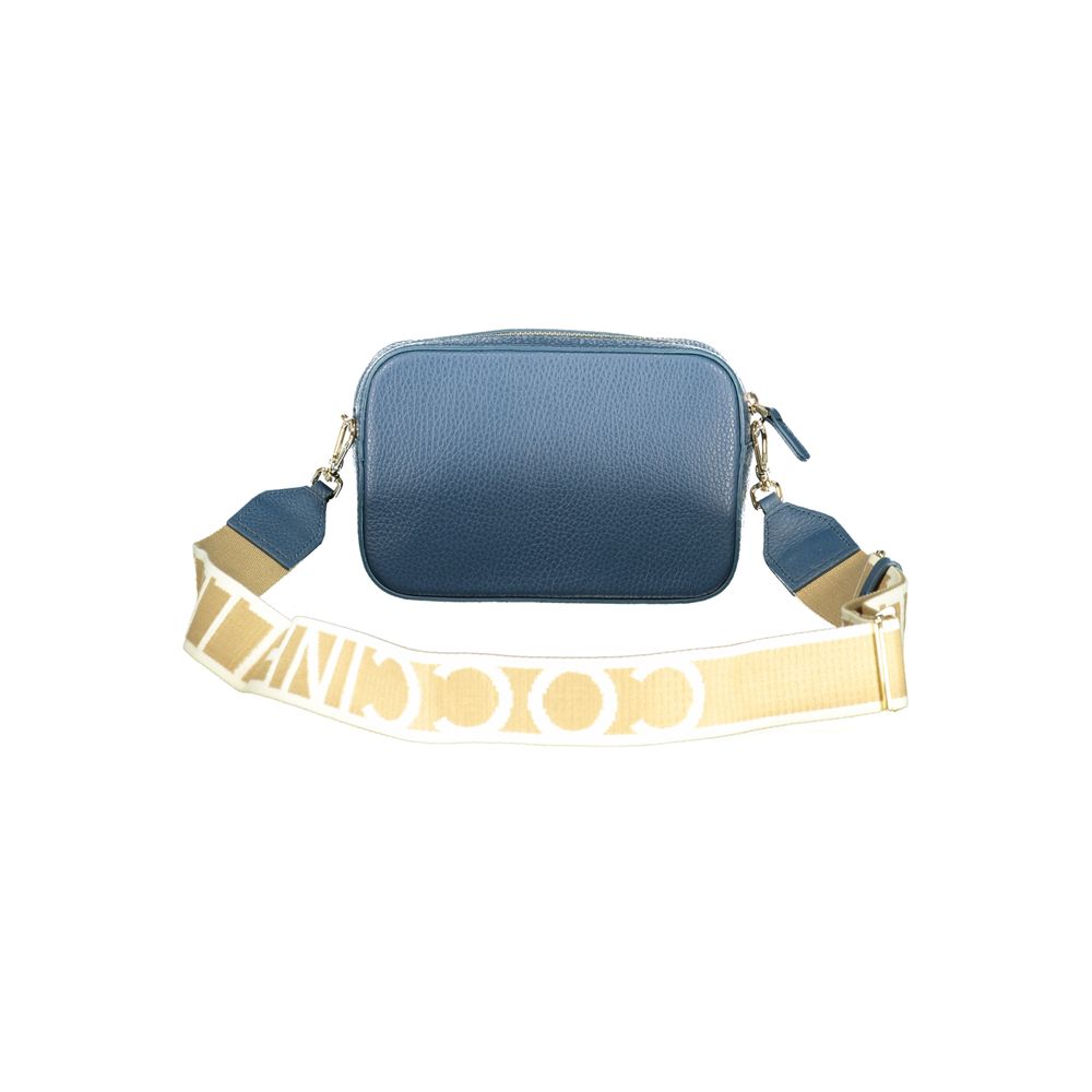 Blue Leather Women Handbag