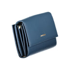 Blue Leather Women Wallet