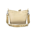 Beige Leather Women Handbag