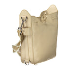 Beige Leather Women Handbag