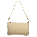 Beige Leather Women Handbag