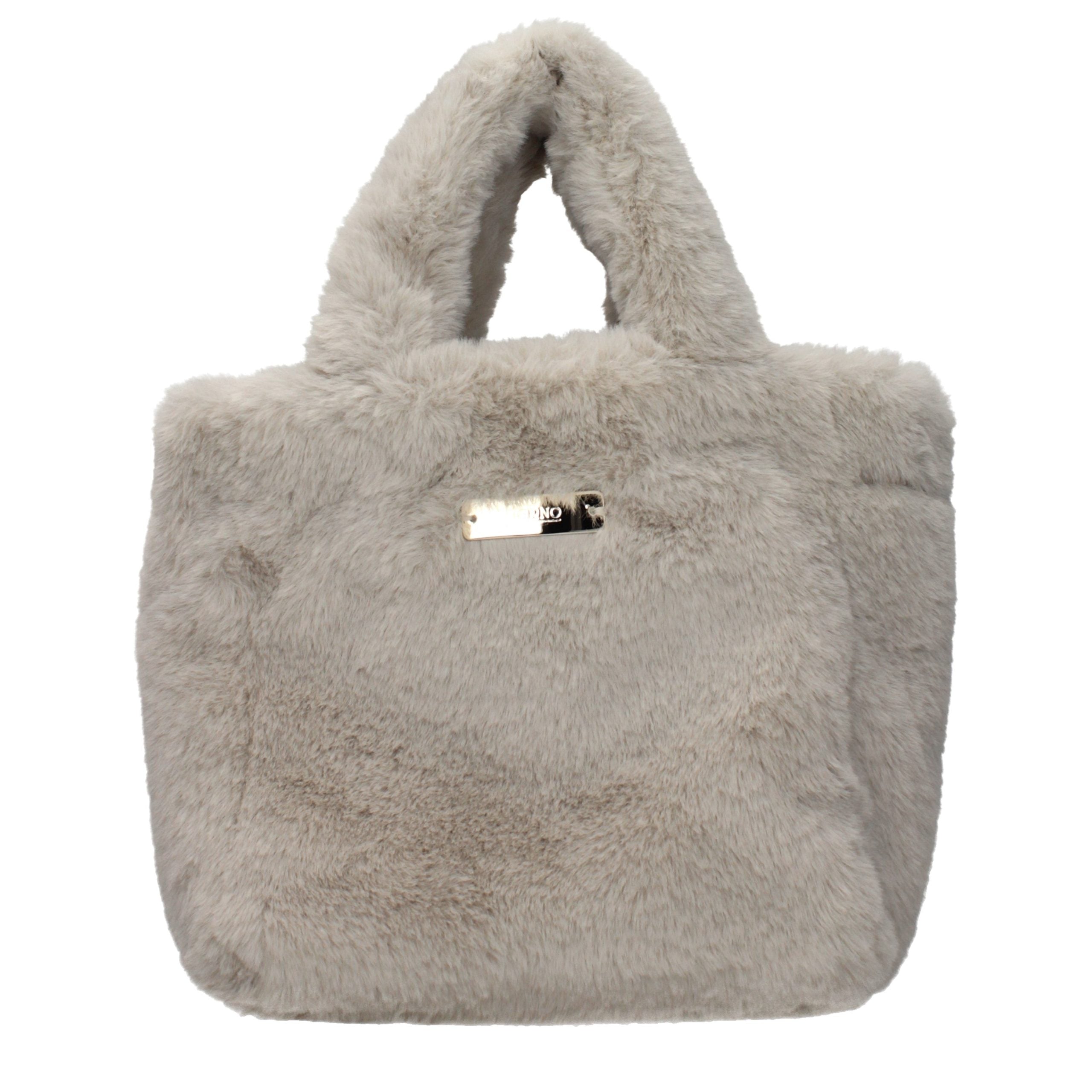 Gray Fur Handbag