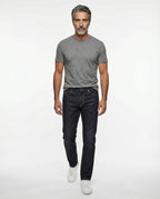 Black Cotton Straight-Leg Jeans