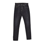 Black Cotton Straight-Leg Jeans