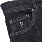 Black Cotton Straight-Leg Jeans