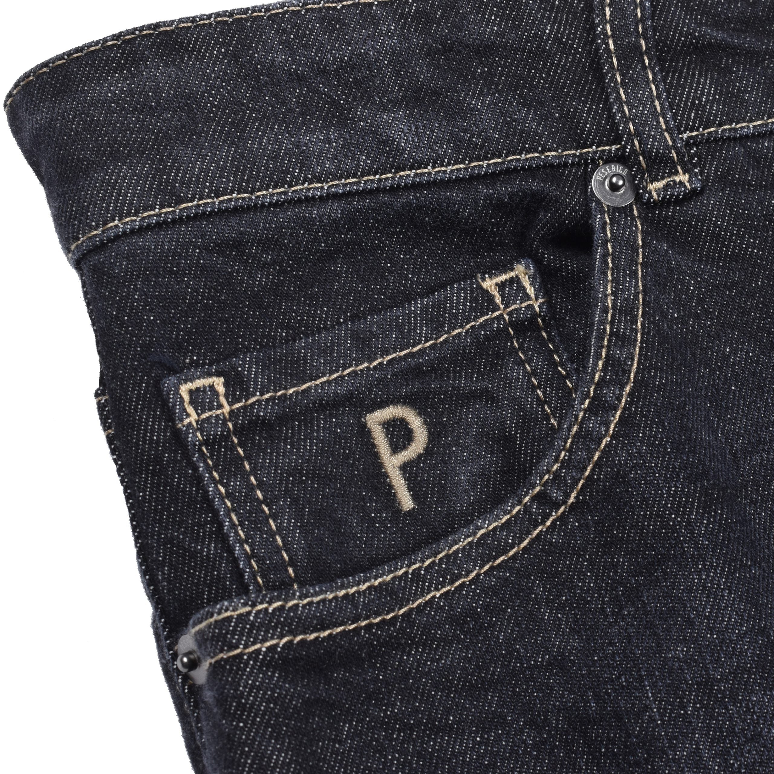 Black Cotton Straight-Leg Jeans