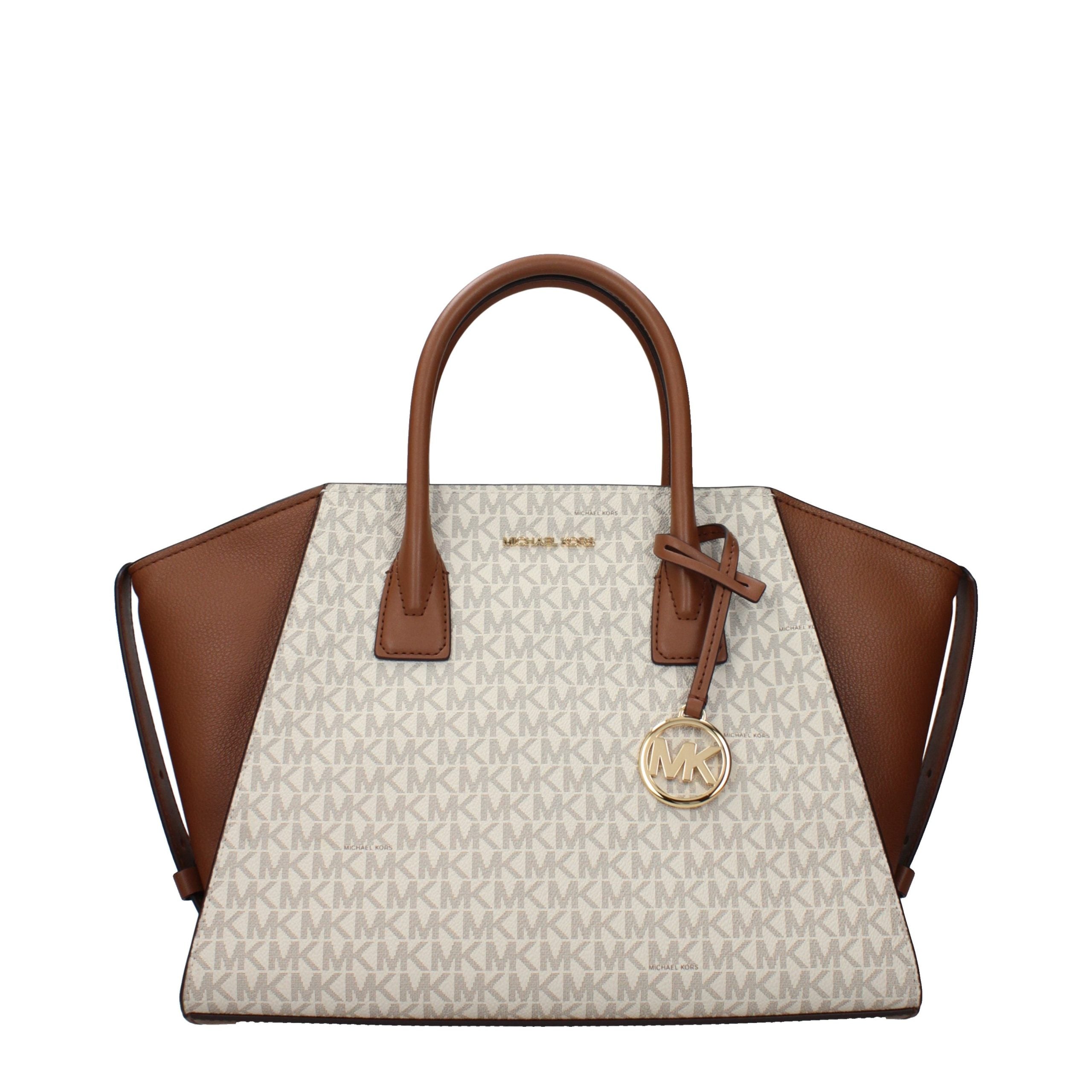 Beige Fabric Handbag