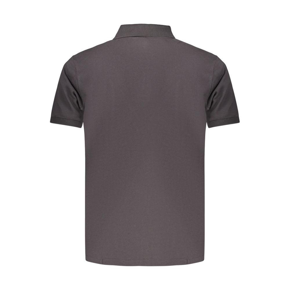 Black Cotton Men Polo Shirt