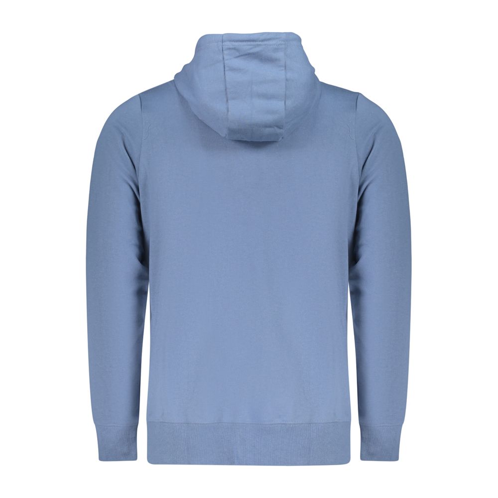 "Blu Cotton Mens Sweatshirt with Hood"
