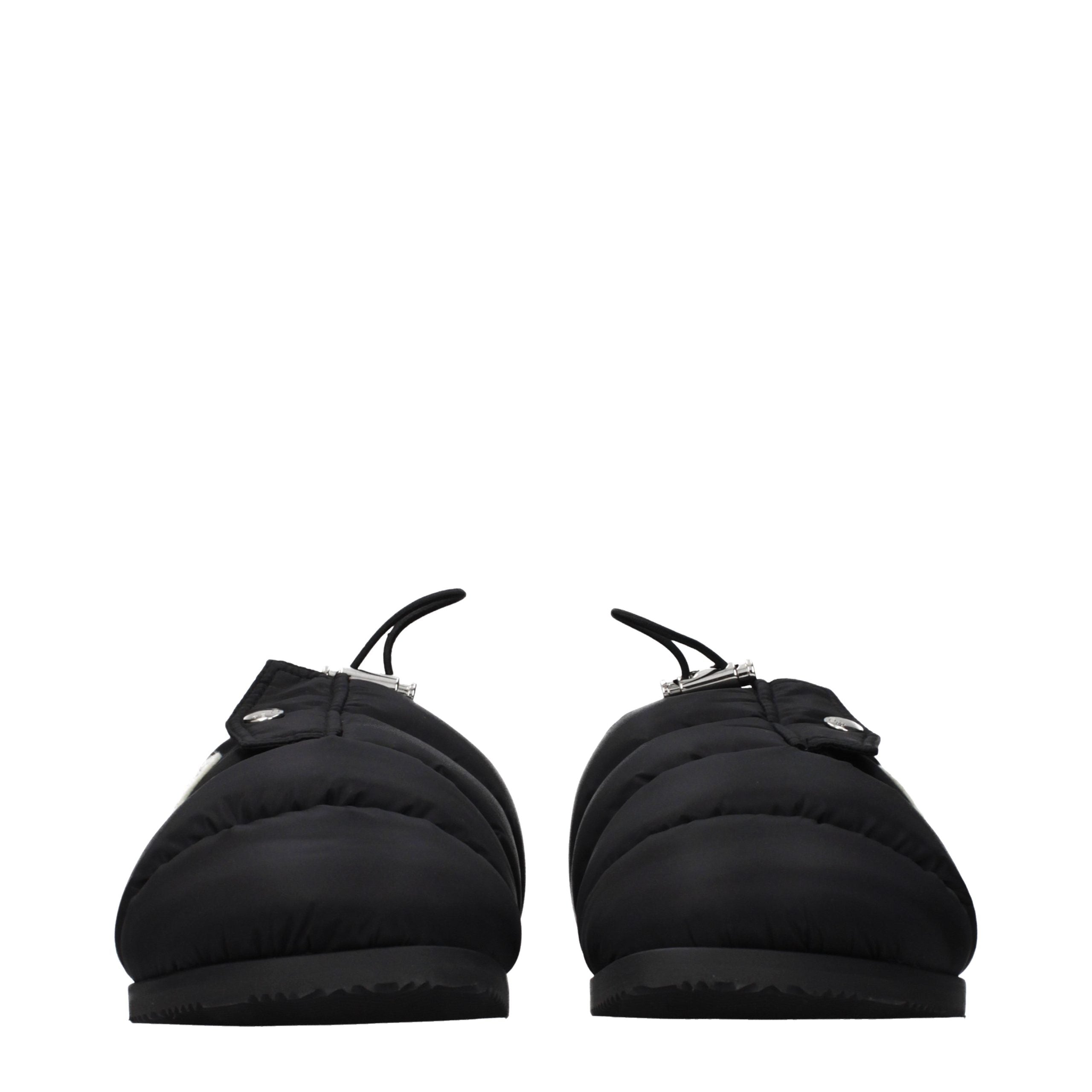 Black Fabric Slippers