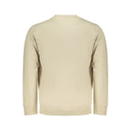 Beige Cotton Men Sweatshirt