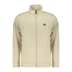 Beige Cotton Men Sweatshirt