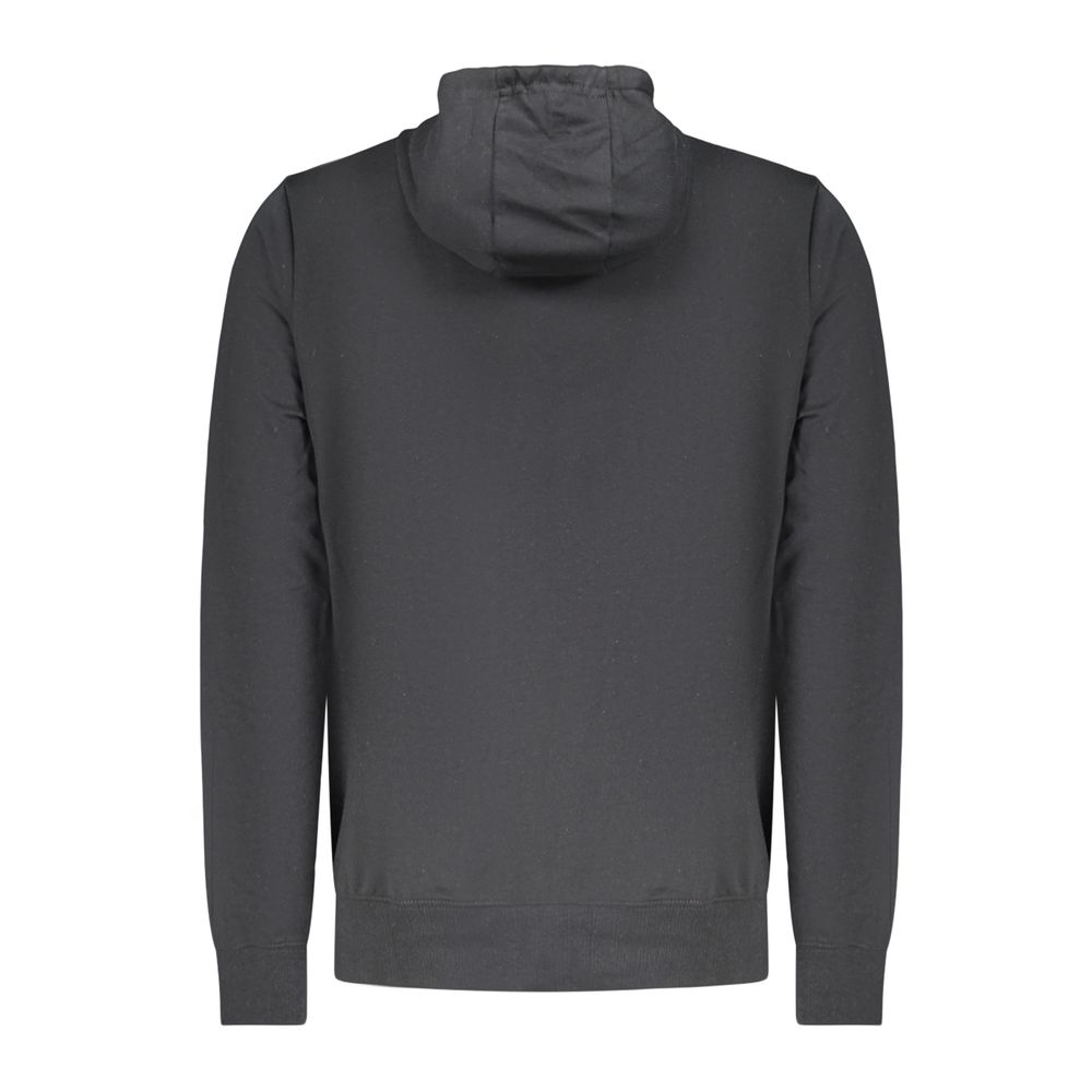 Black Cotton Men Sweatshirt