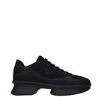 Black Fabric Low Top Sneakers
