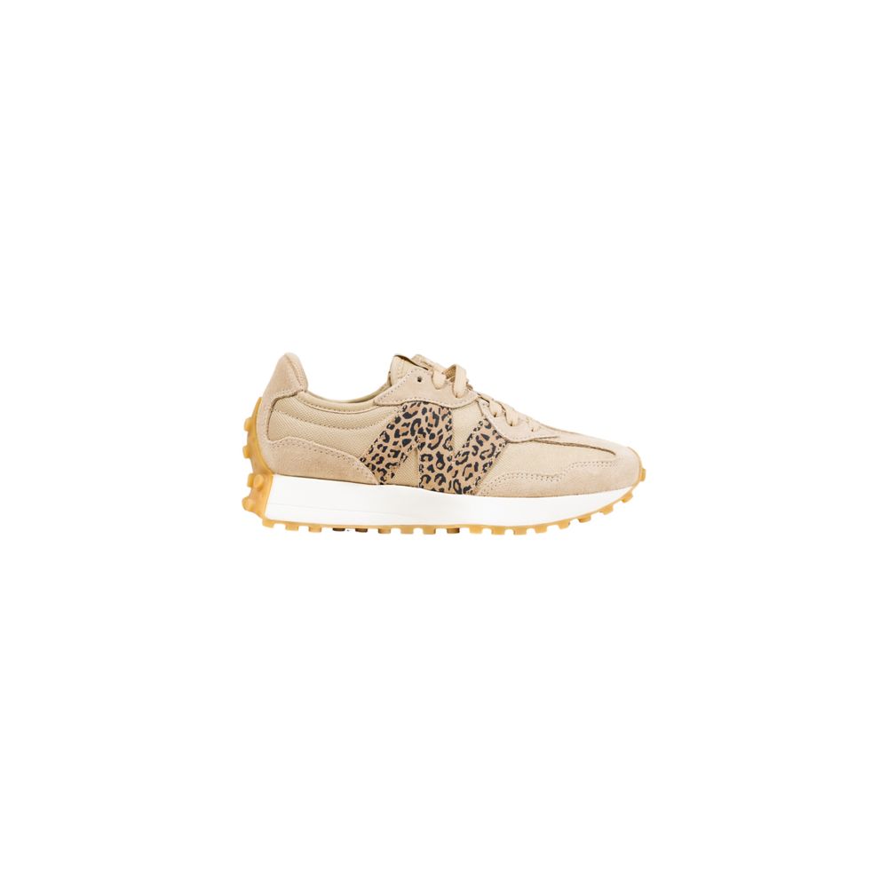 Beige Suede Leather Low Top Sneakers