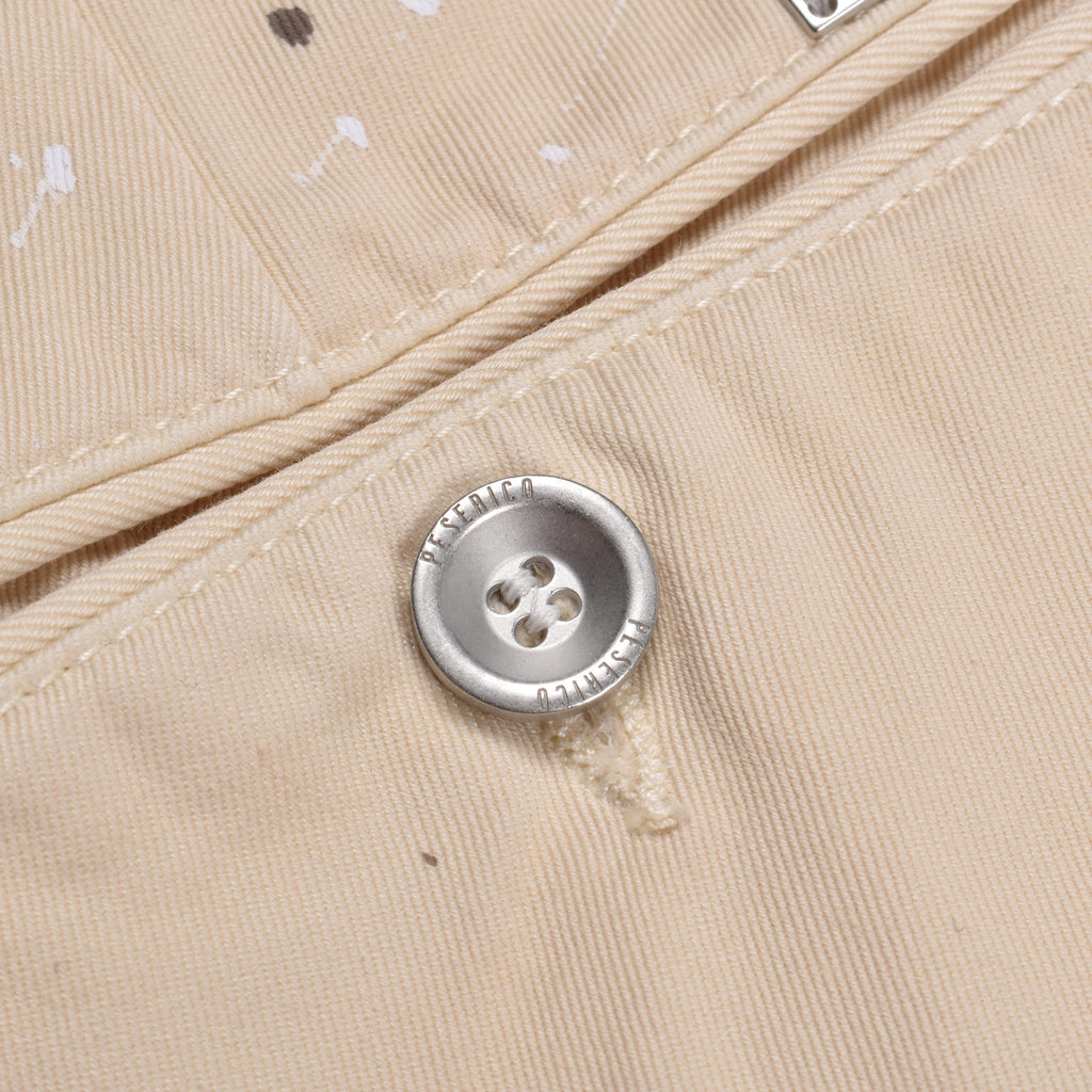 Beige Cotton Casual Pants