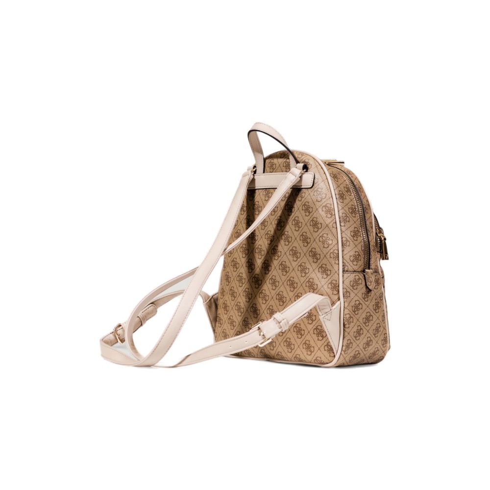 Beige Polyethylene Backpack