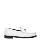 White Leather Slip-On Loafers