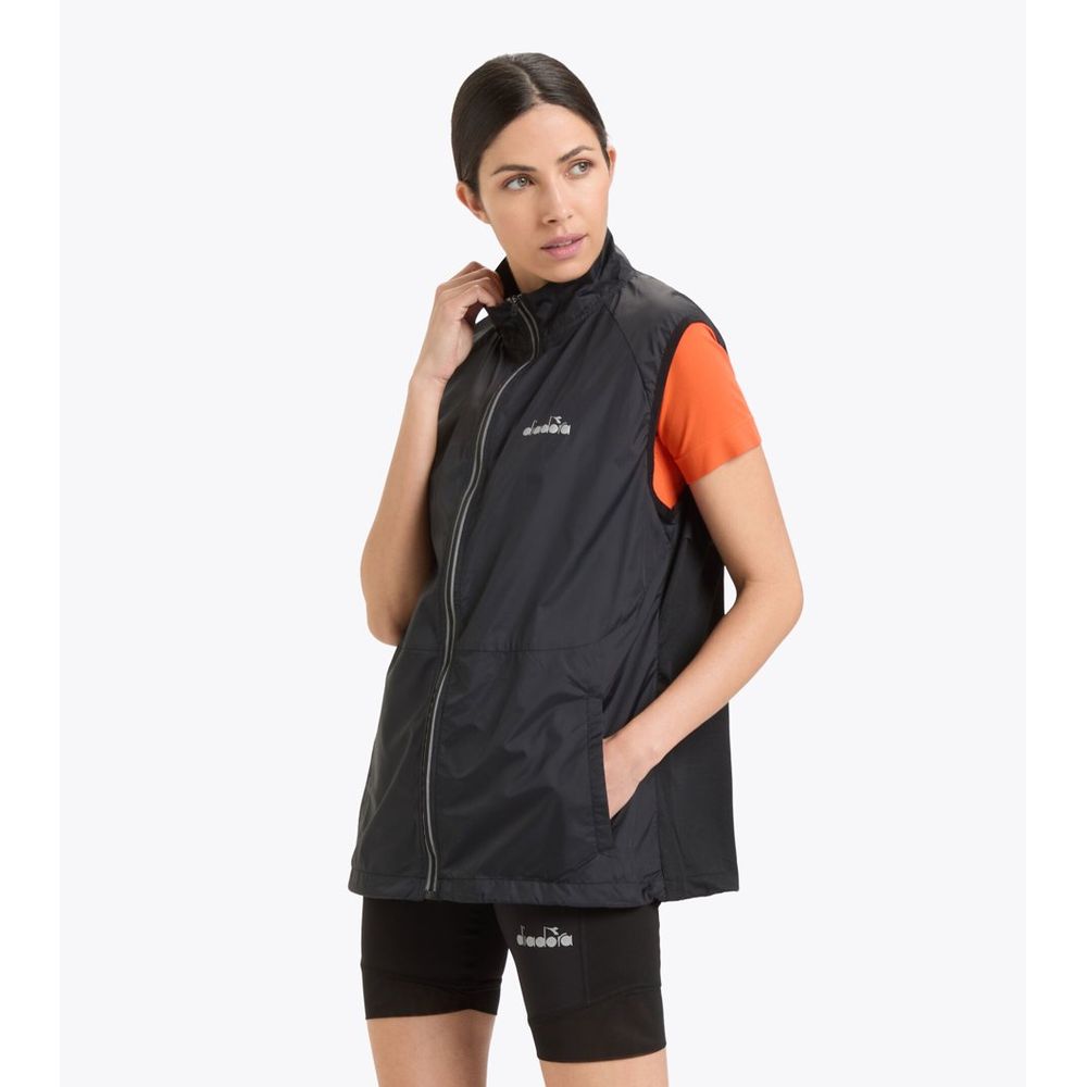 Black Polyamide Waistcoat