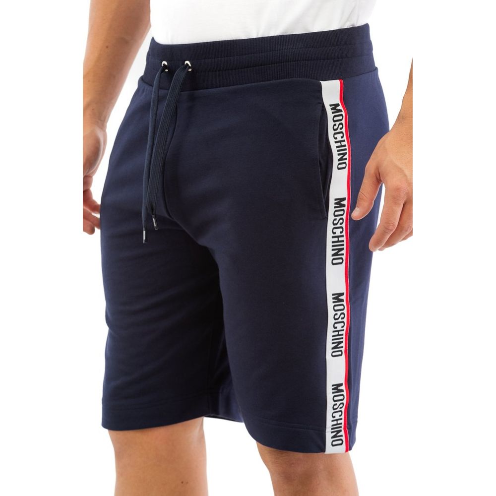 Blue Cotton Bermuda Shorts